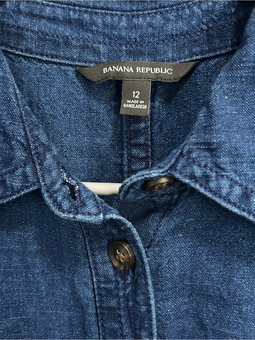 Banana Republic Indigo Denim Button-Front Romper - Picture 2 of 4
